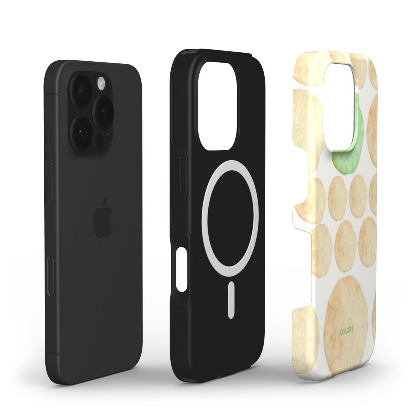 Aquarelle Dots - Brown & Green - MagSafe Tough Phone Case
