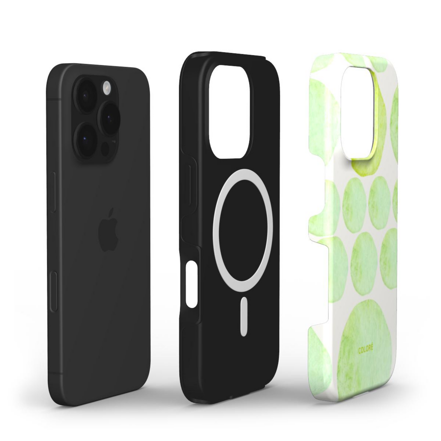 Aquarelle Dots - Green - MagSafe Tough Phone Case