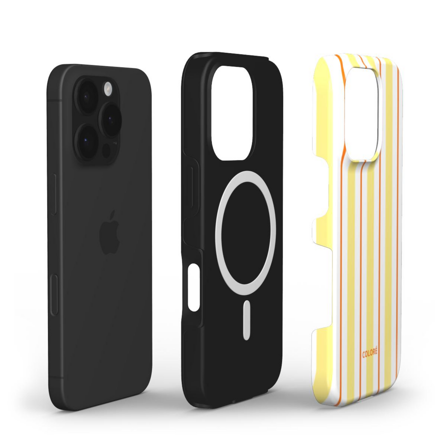 Vertical Flow - Yellow & Orange - MagSafe Tough Phone Case