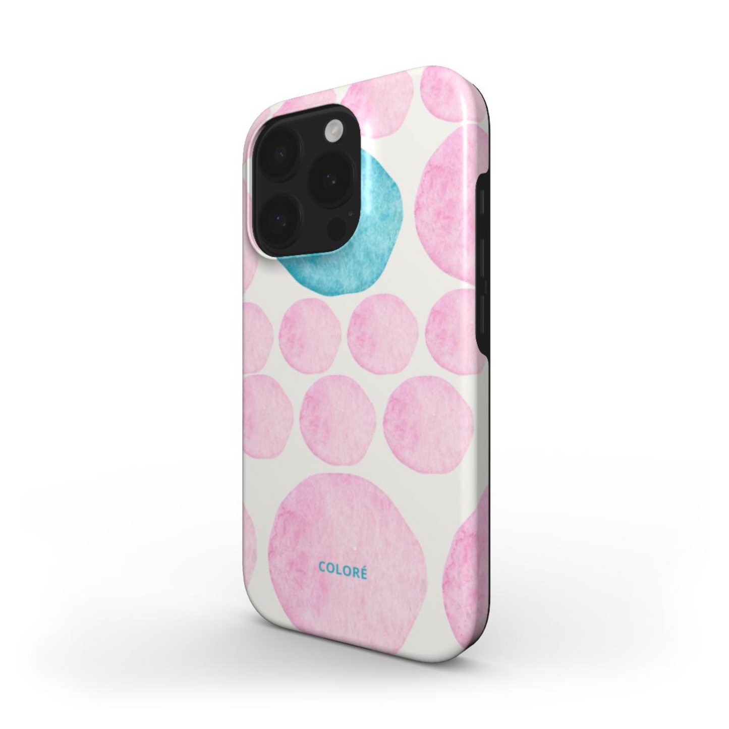 Aquarelle Dots - Pink & Blue - Tough Phone Case