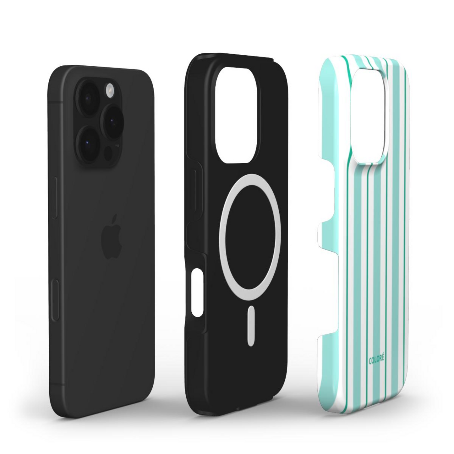 Vertical Flow - Green & Blue - MagSafe Tough Phone Case