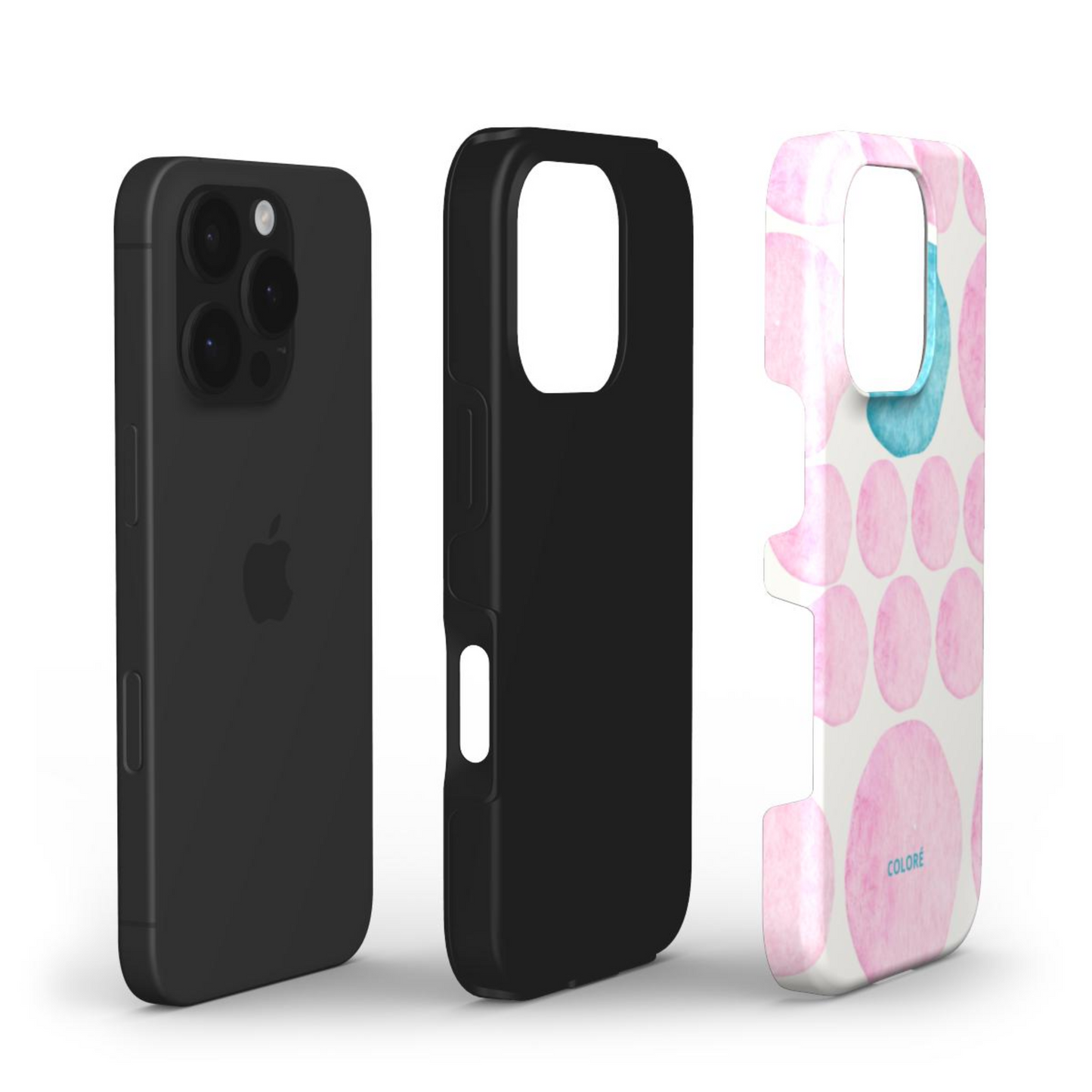 Aquarelle Dots - Pink & Blue - Tough Phone Case