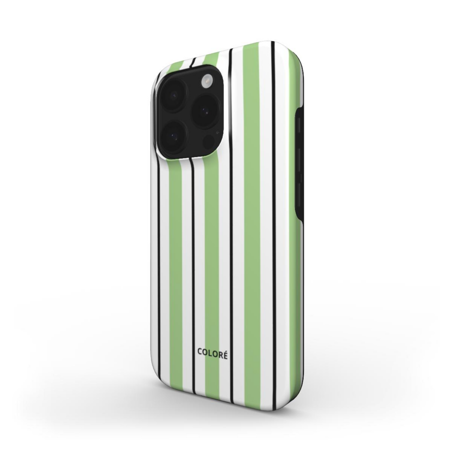 Vertical Flow - Green & Black - Tough Phone Case