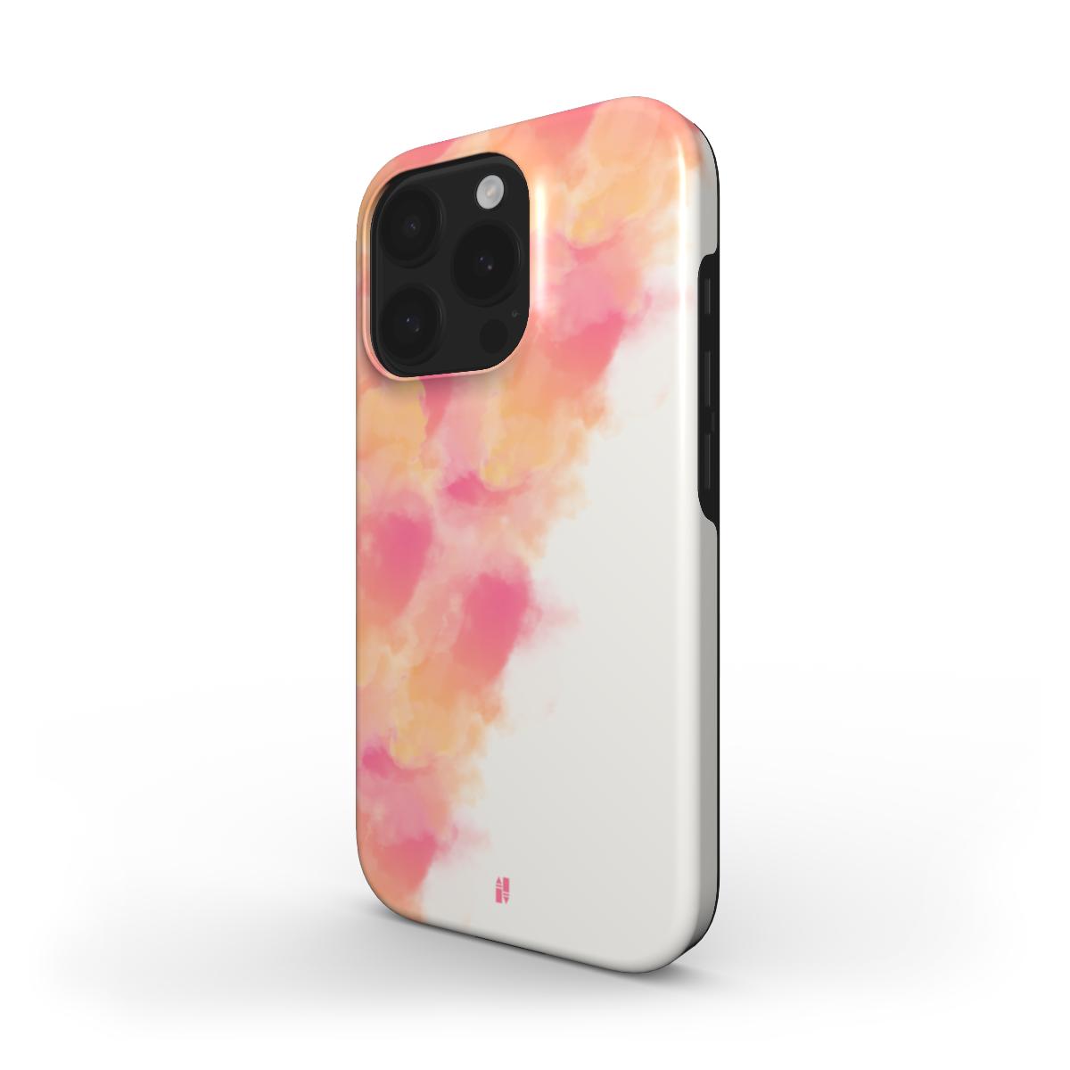 Cloud Bloom - Pink & Orange - MagSafe Tough Phone Case