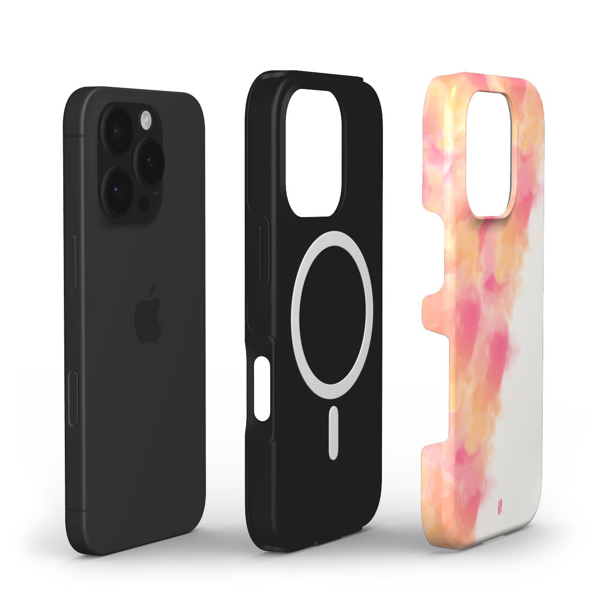 Cloud Bloom - Pink & Orange - MagSafe Tough Phone Case