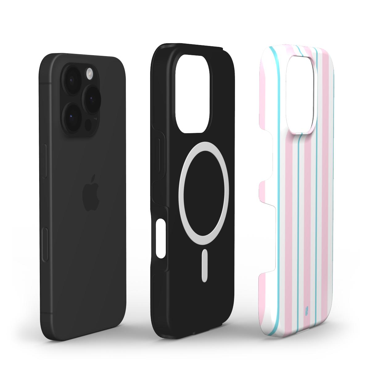 Vertical Flow - Pink & Blue - MagSafe Tough Phone Case