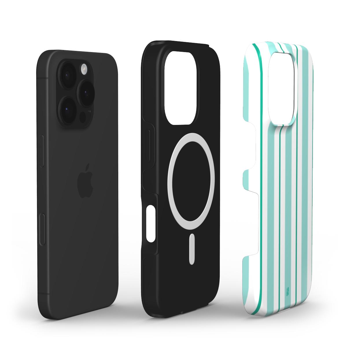 Vertical Flow - Green & Blue - MagSafe Tough Phone Case