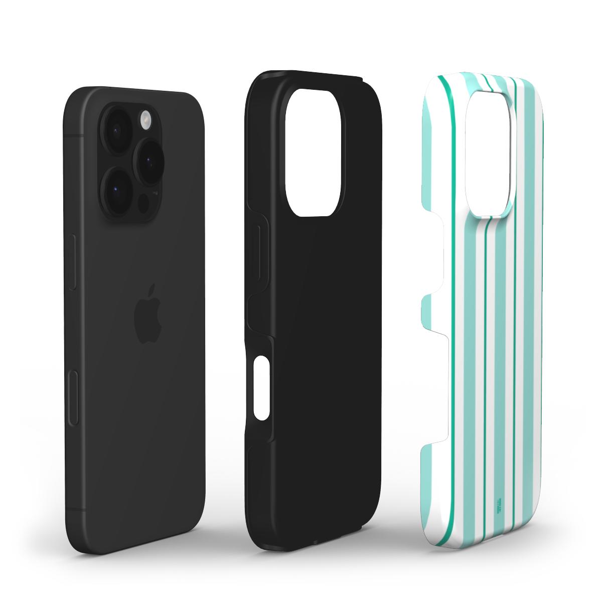 Vertical Flow - Green & Blue - Tough Phone Case