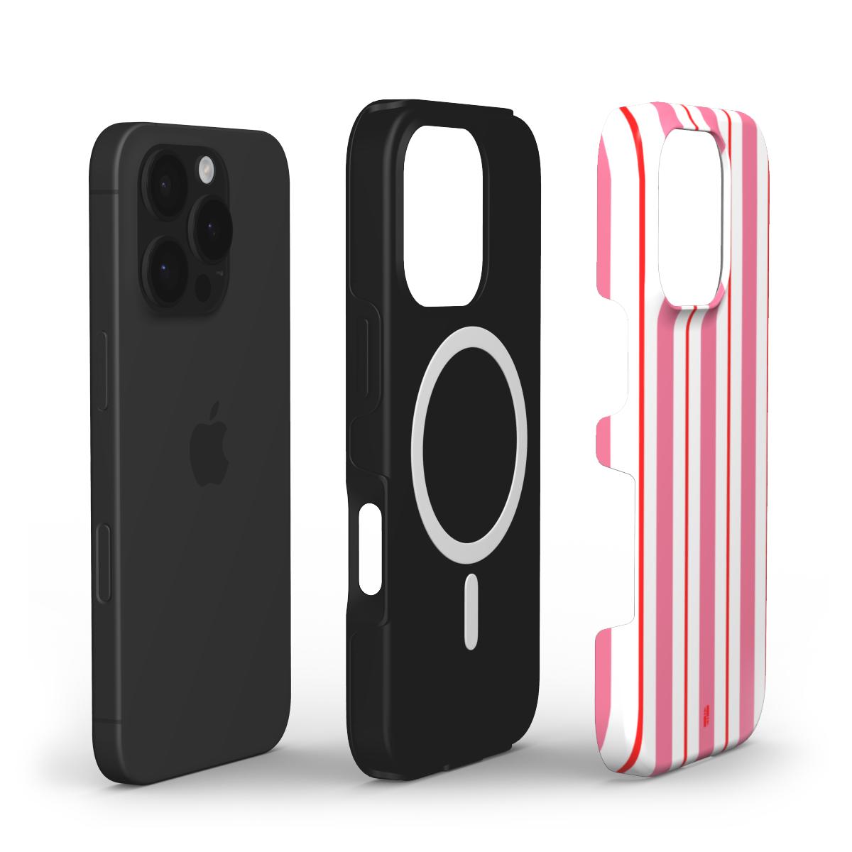 Vertical Flow - Pink & Red - MagSafe Tough Phone Case