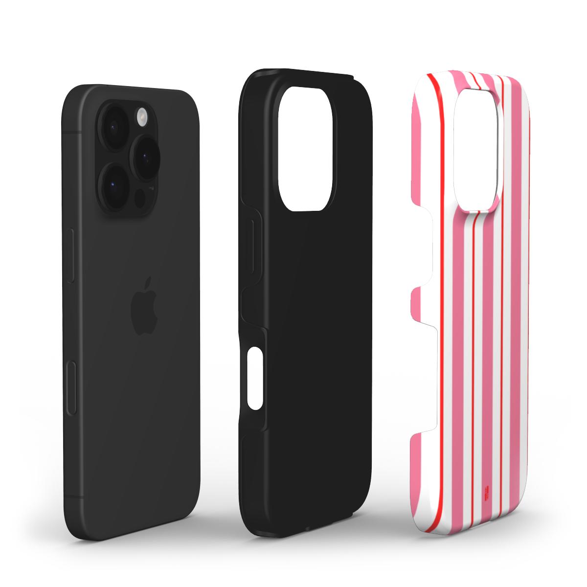 Vertical Flow - Pink & Red - Tough Phone Case
