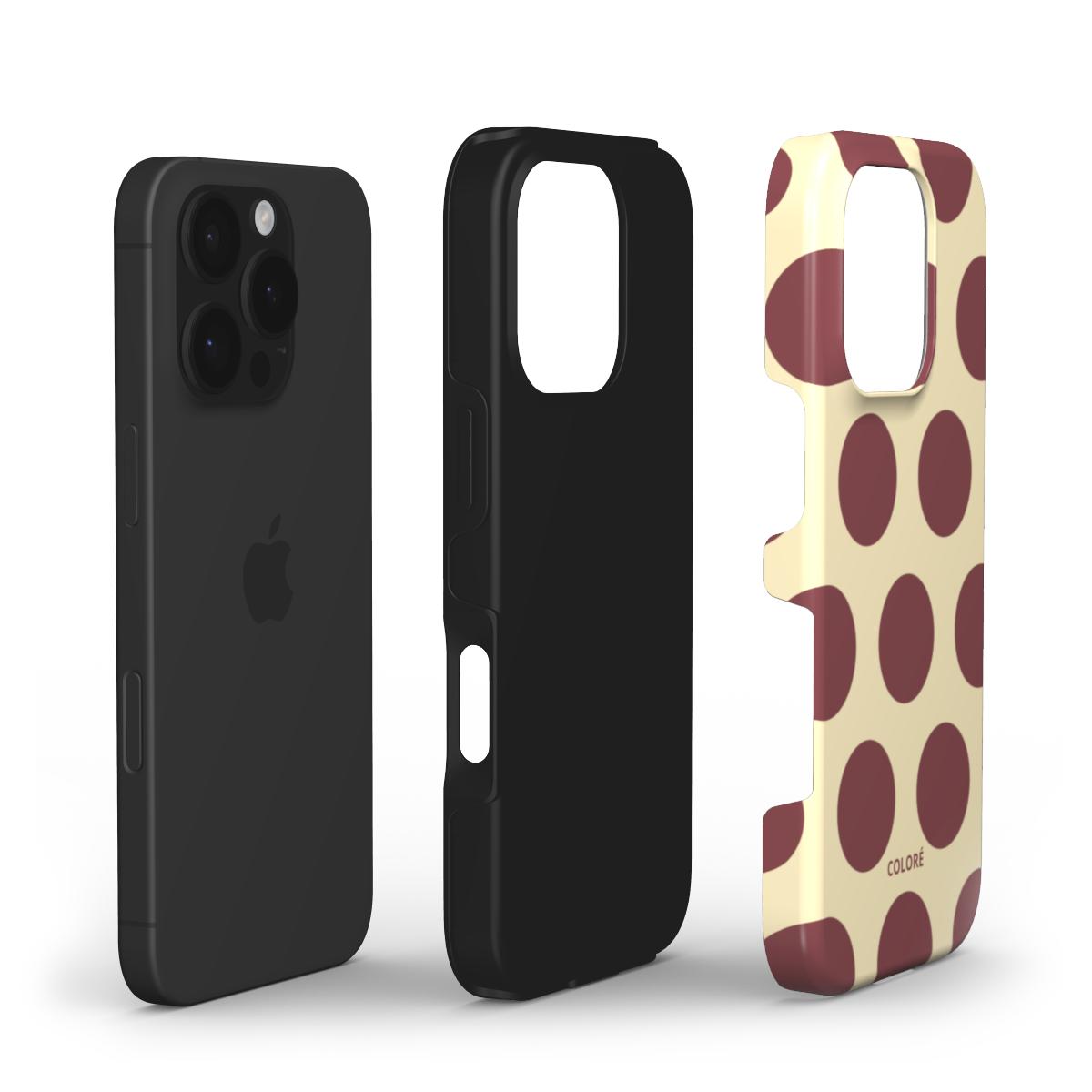 Scoop - Butter Yellow & Brown - Tough Phone Case