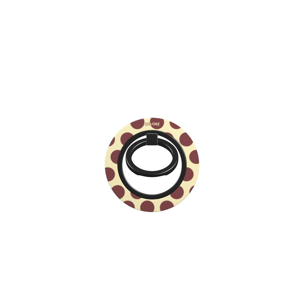 Scoop - Butter Yellow & Brown - Magnetic Ring Holder Scoop Yellow Magnetic Ring Holder