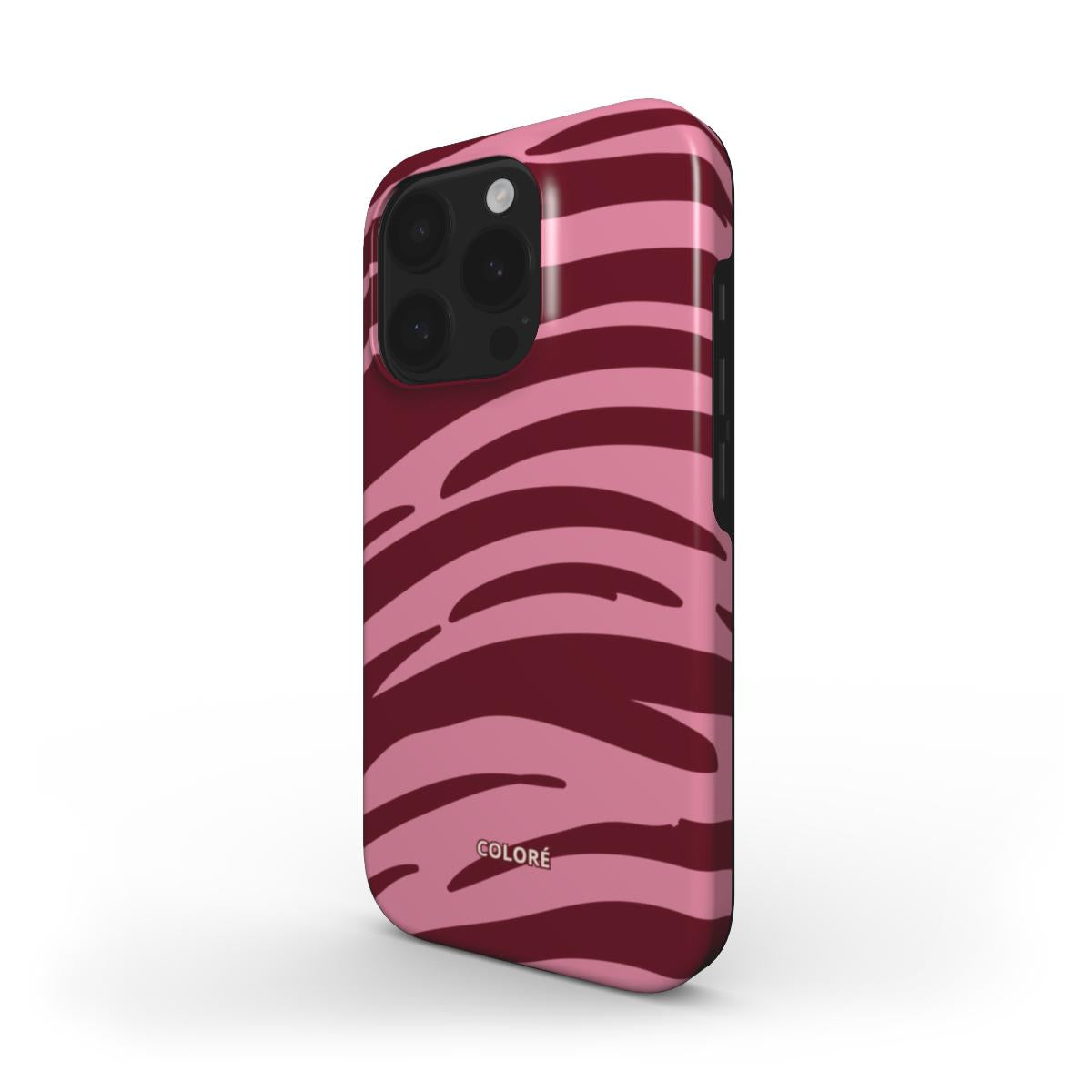 Tiger Tones - Burgundy & Pink - MagSafe Tough Phone Case