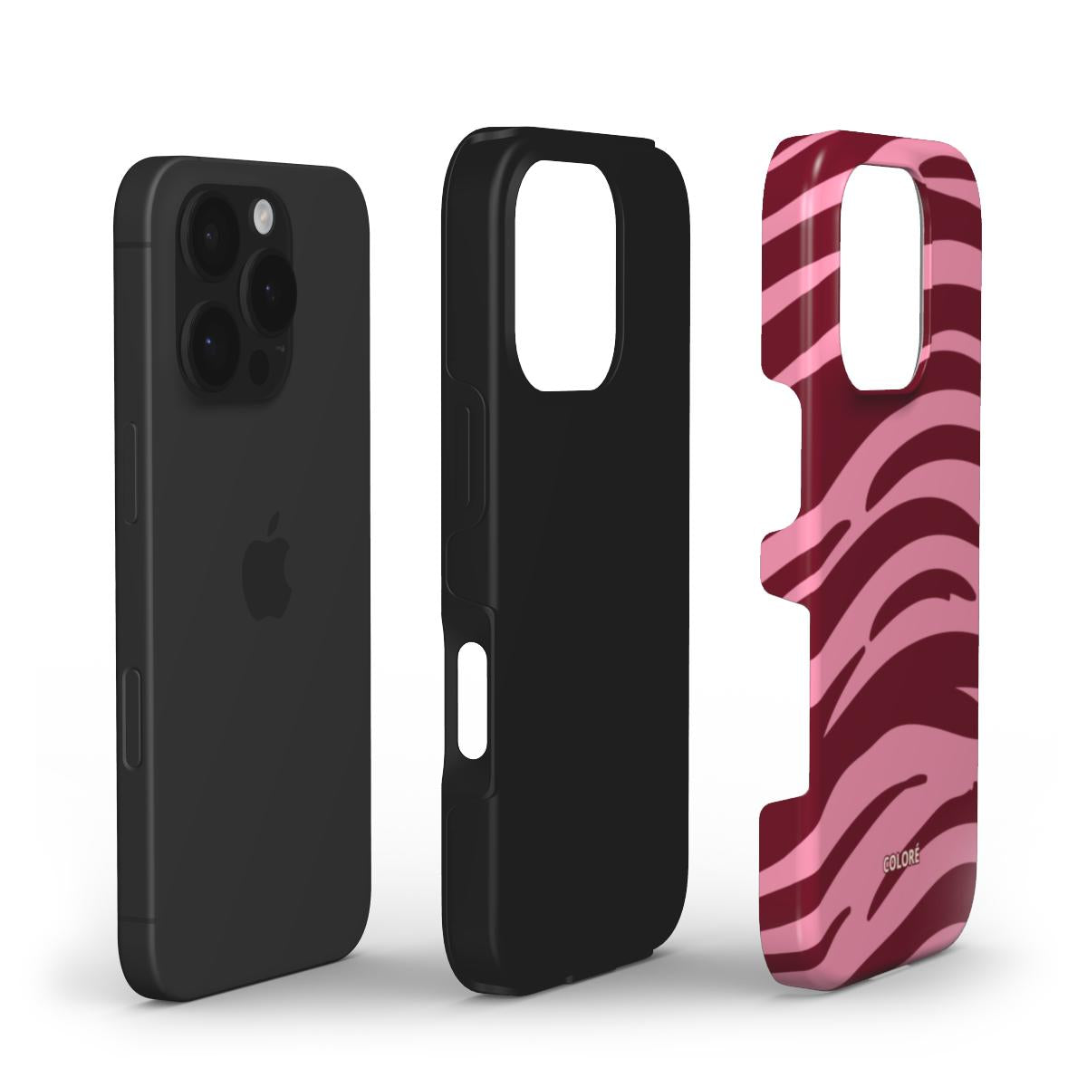 Tiger Tones - Burgundy & Pink - Tough Phone Case