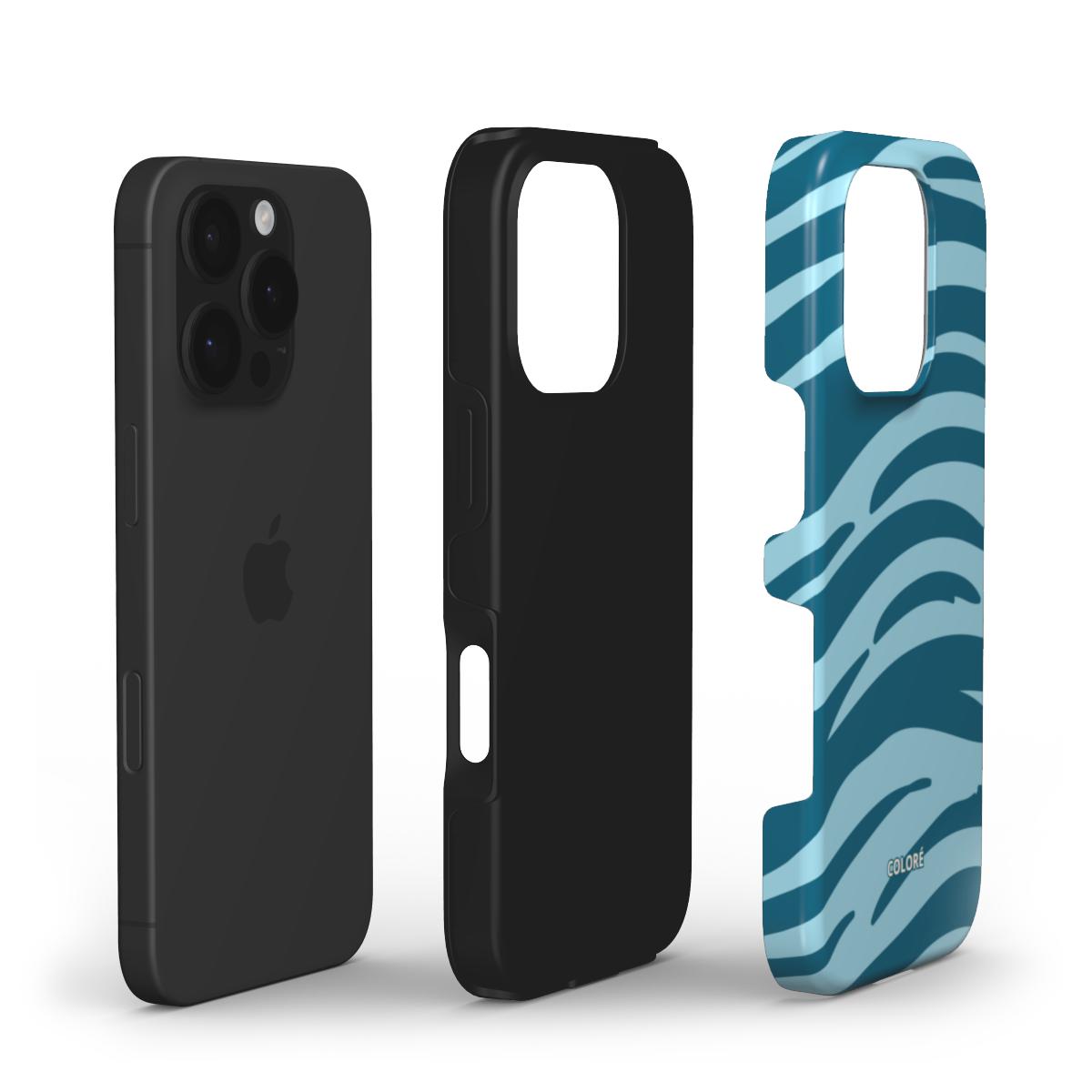 Tiger Tones - Blue - Tough Phone Case