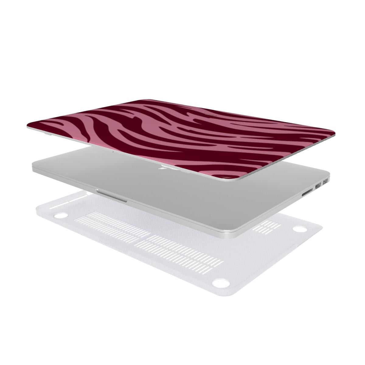 Tiger Tones - Burgundy & Pink - MacBook Case