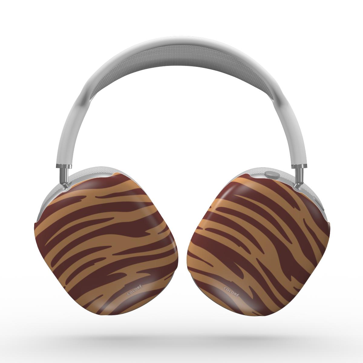 Tiger Tones - Camel & Castanho - Capa Resistente para Apple AirPods Max