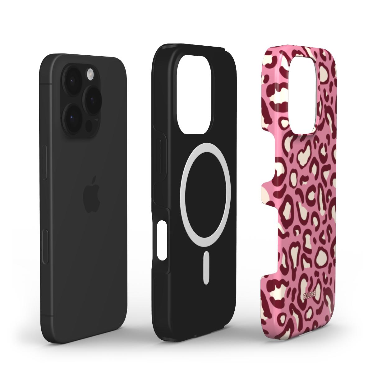 Leo Tones - Burgundy & Pink - MagSafe Tough Phone Case