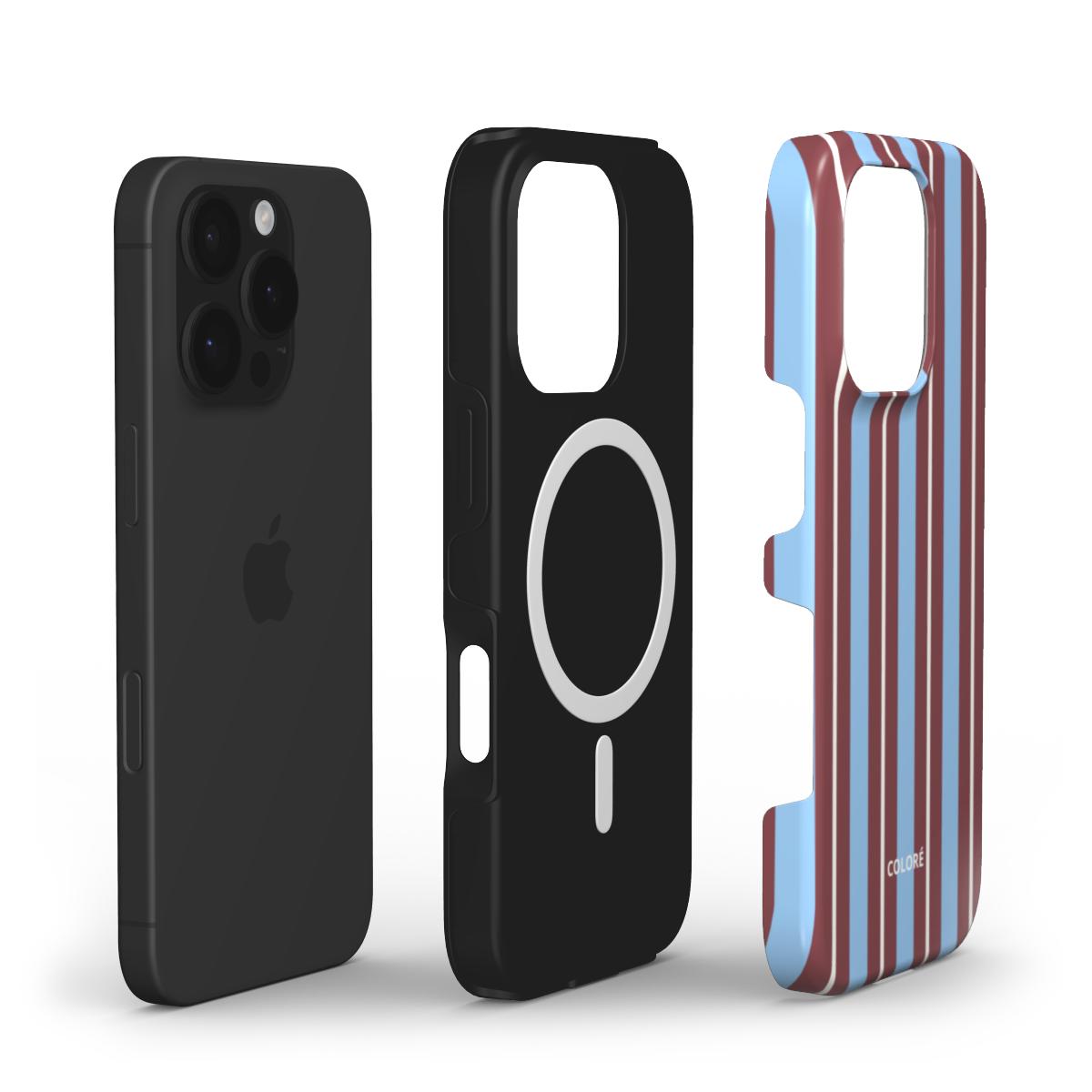 Vertical Flow - Green & Black - MagSafe Tough Phone Case