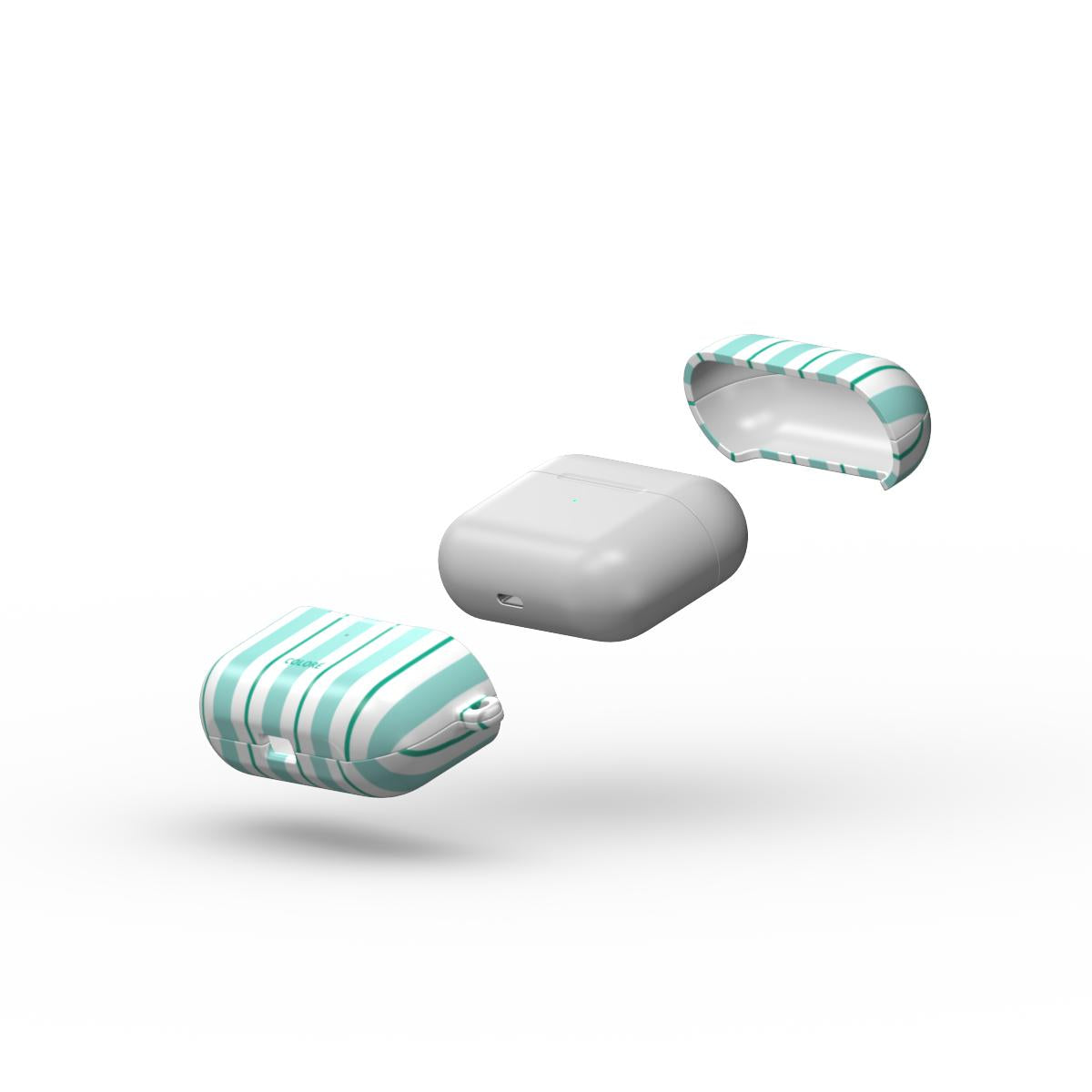 Vertical Flow - Green & Blue - Airpods Case
