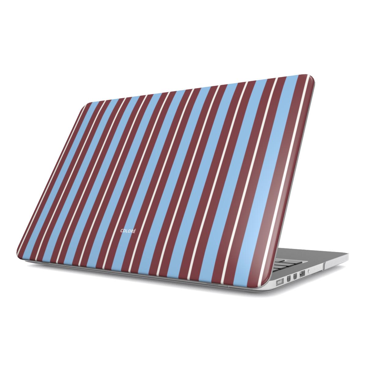 Vertical Flow - Brown & Blue - MacBook Case