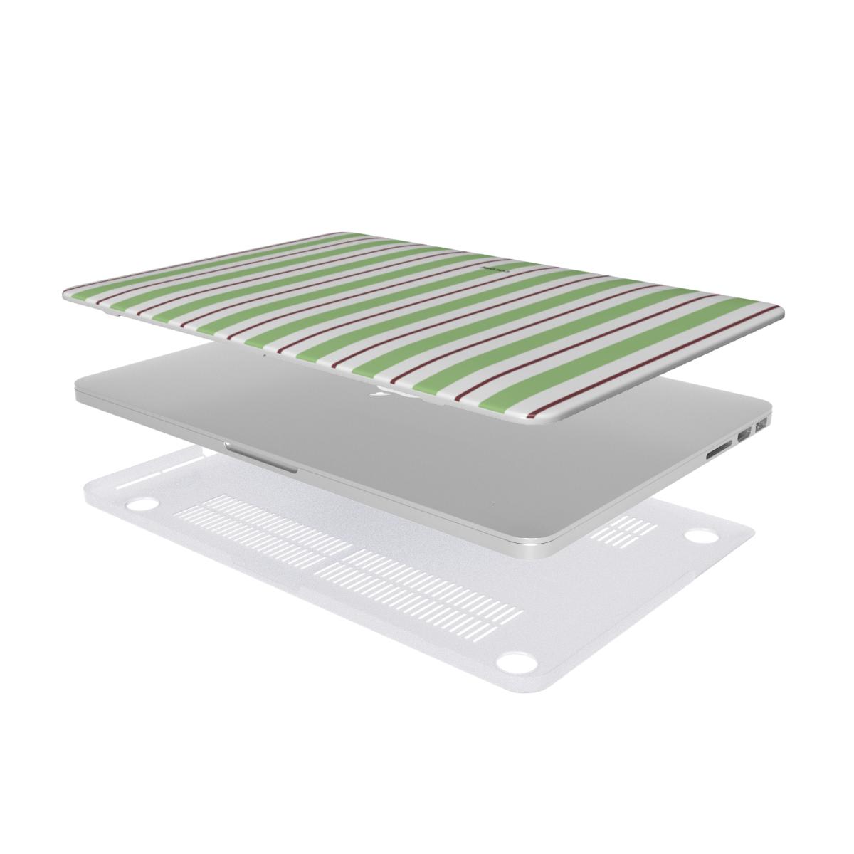 Vertical Flow - Green & Black - MacBook Case