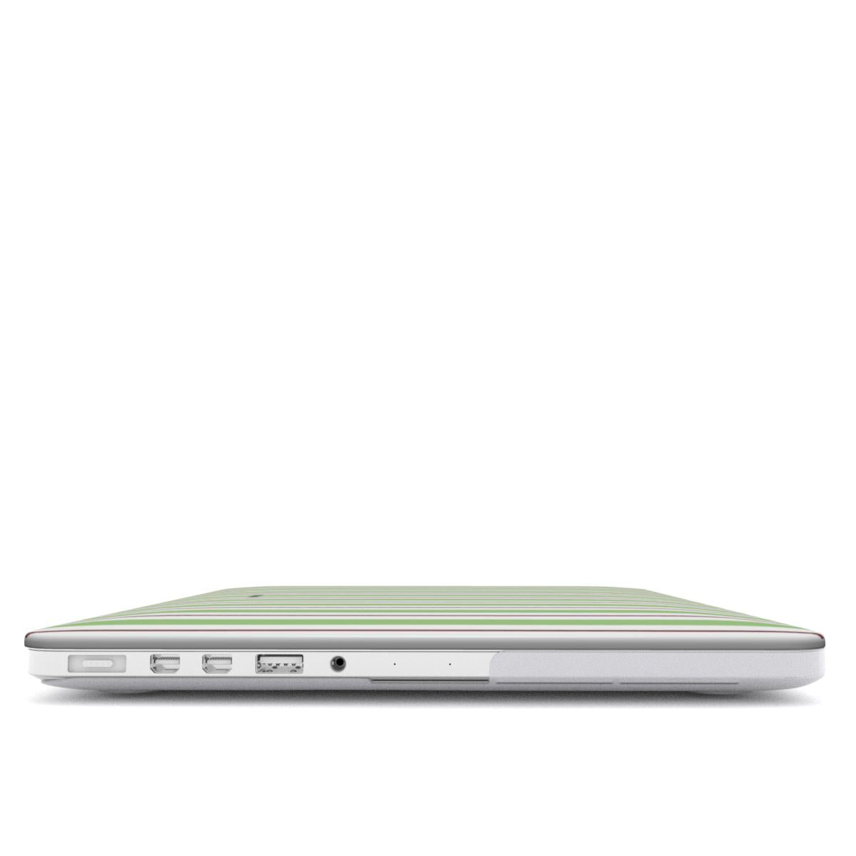Vertical Flow - Green & Black - MacBook Case