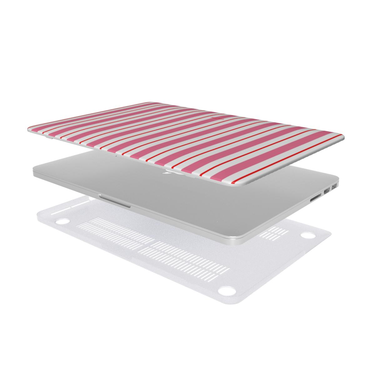 Vertical Flow - Red & Pink - MacBook Case