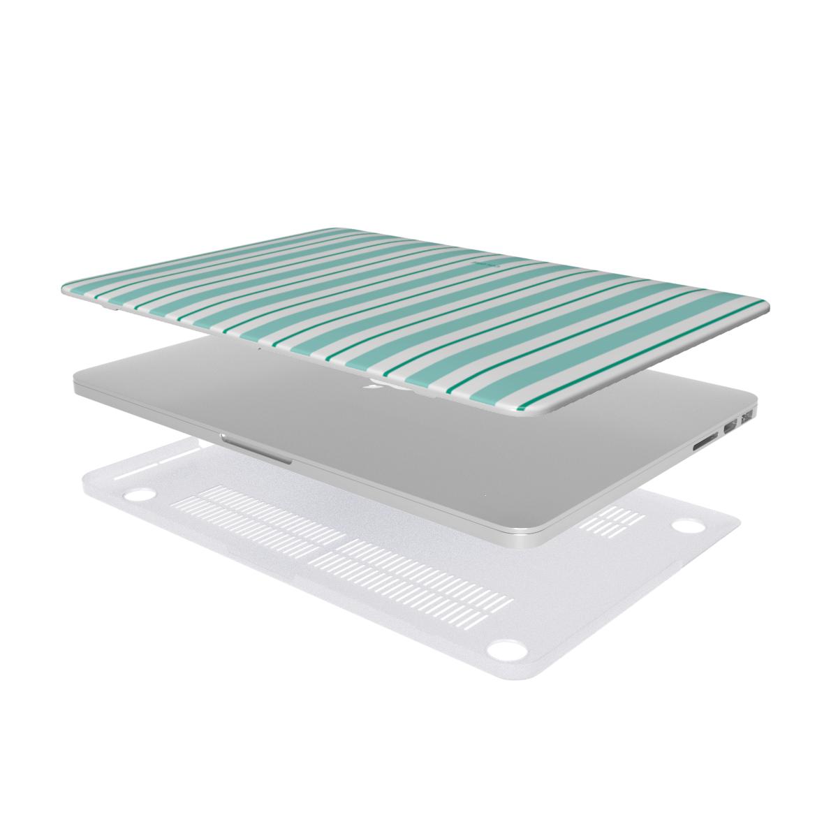 Vertical Flow - Blue & Green - MacBook Case