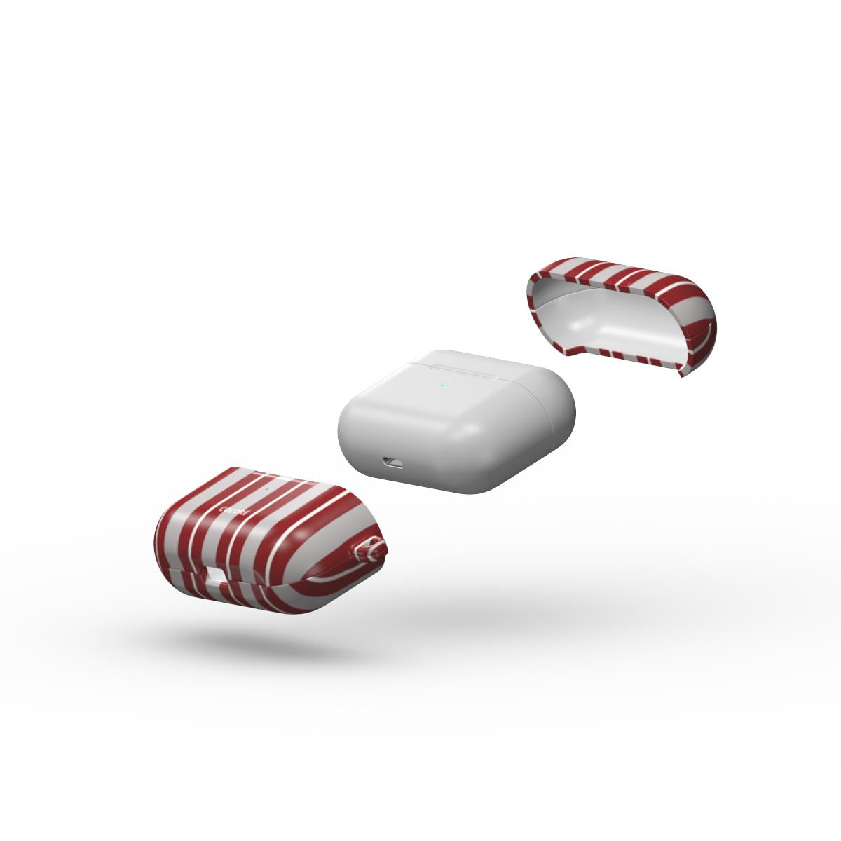 Vertical Flow - Burgundy & Grey - Airpods Case