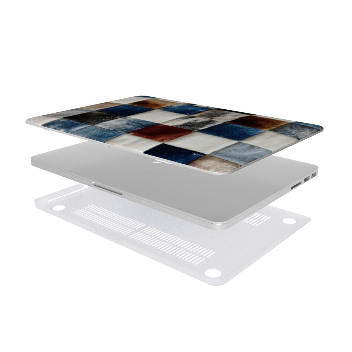 Cowfolk Code - Denim Patchwork - MacBook Case