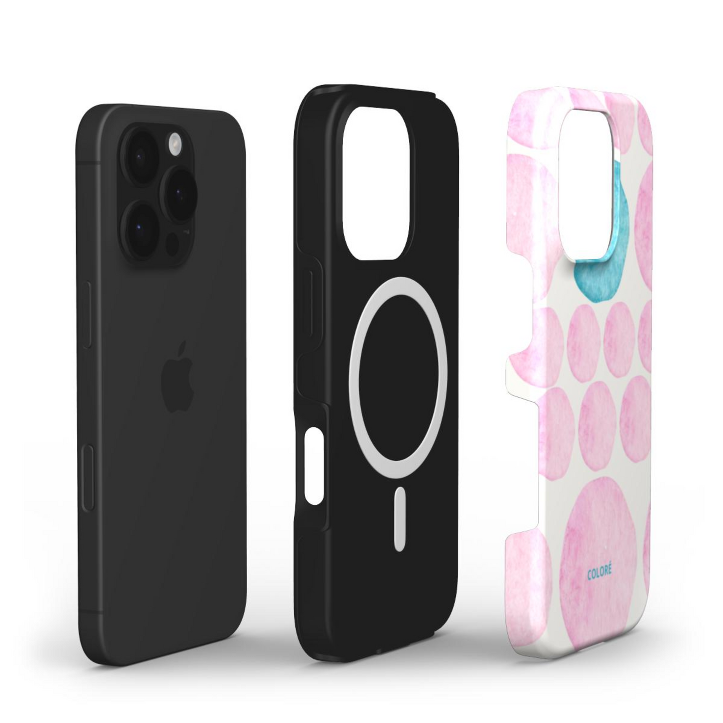 Aquarelle Dots - Pink & Blue - MagSafe Tough Phone Case