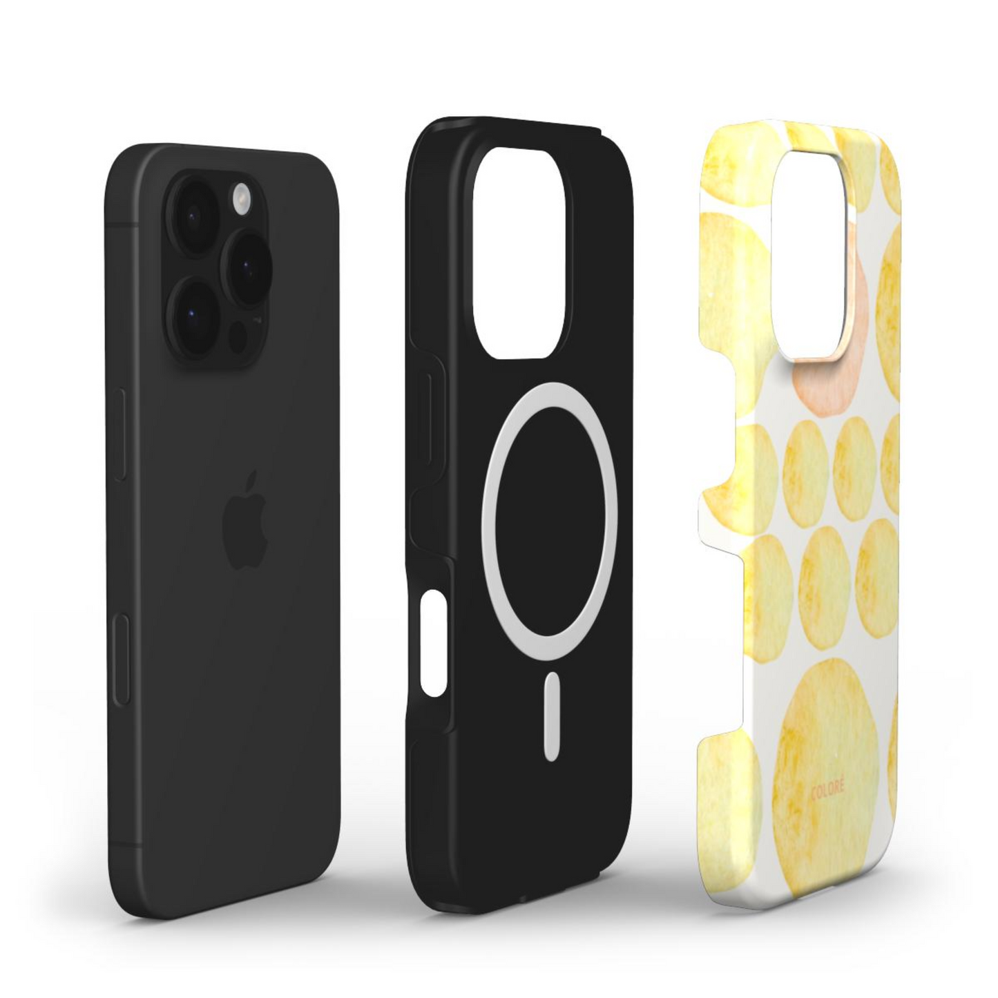 Aquarelle Dots - Yellow & Orange - MagSafe Tough Phone Case