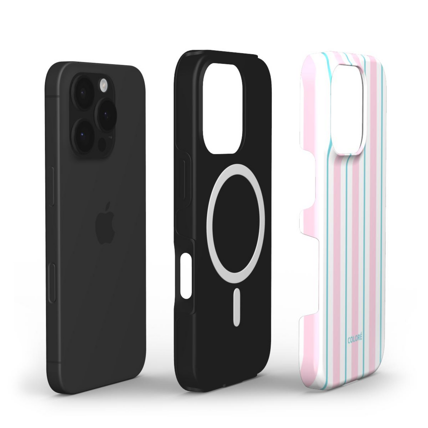Vertical Flow - Pink & Blue - MagSafe Tough Phone Case