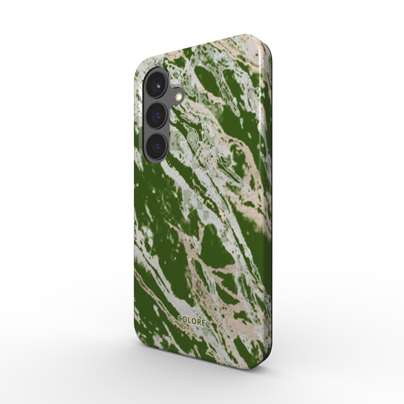 Coloré Marble Wonders – Green Magnetic Tough Phone Case with marble pattern, magnetic tough phone case design