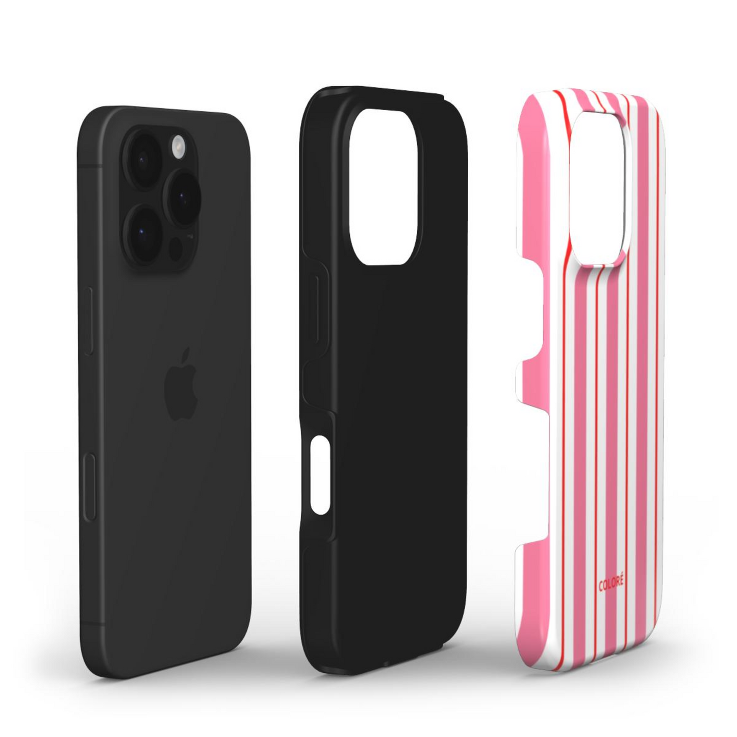 Vertical Flow - Pink & Red - Tough Phone Case