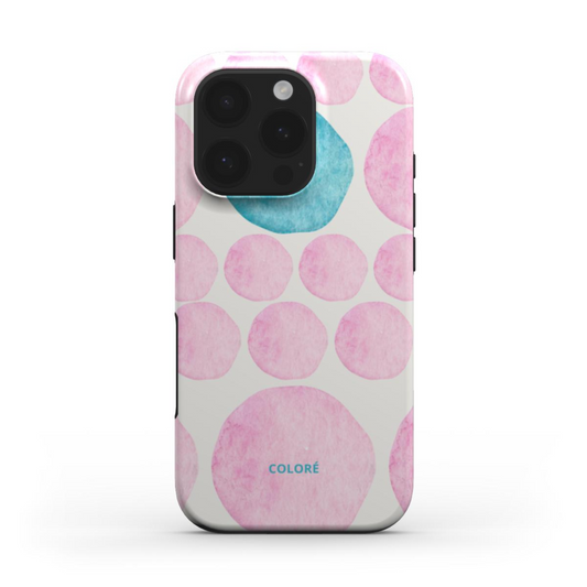 Aquarelle Dots - Pink & Blue - Tough Phone Case Aquarelle Dots Pink Phone Tough Case