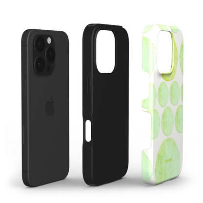 Aquarelle Dots - Green - Tough Phone Case