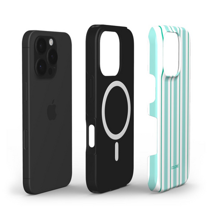 Vertical Flow - Green & Blue - MagSafe Tough Phone Case