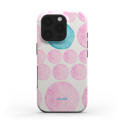 Aquarelle Dots - Pink & Blue - MagSafe Tough Phone Case Aquarelle Dots Pink Phone MagSafe Tough Case