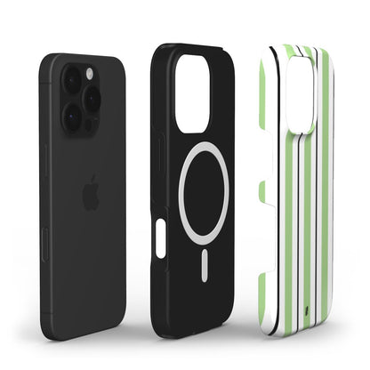 Vertical Flow - Green & Black - MagSafe Tough Phone Case