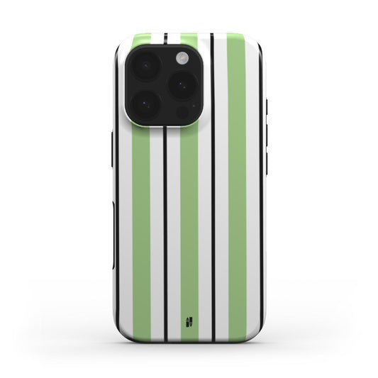 Vertical Flow - Green & Black - Tough Phone Case