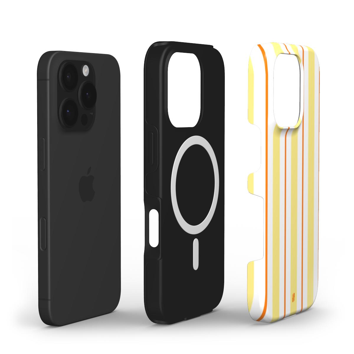 Vertical Flow - Yellow & Orange - MagSafe Tough Phone Case