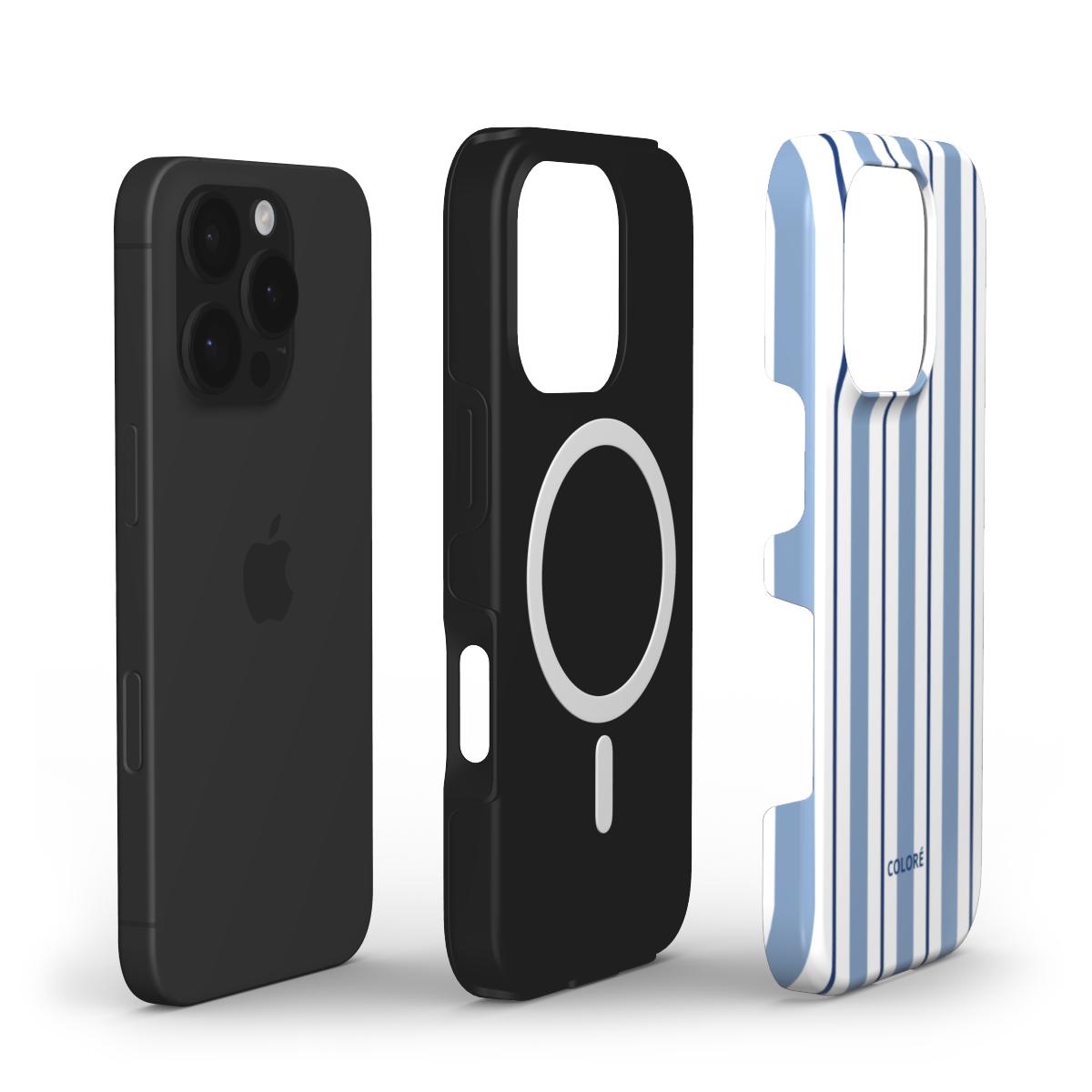 Vertical Flow - Navy Blue - MagSafe Tough Phone Case