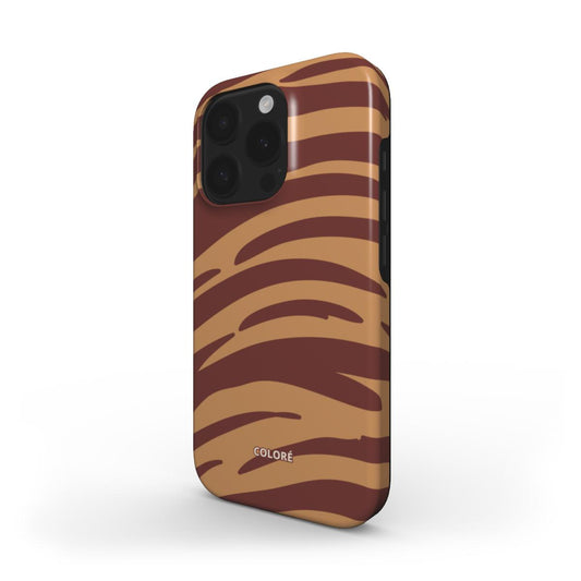 Tiger Tones - Camel & Brown - MagSafe Tough Phone Case Tiger Tones Brown Phone MagSafe Tough Case