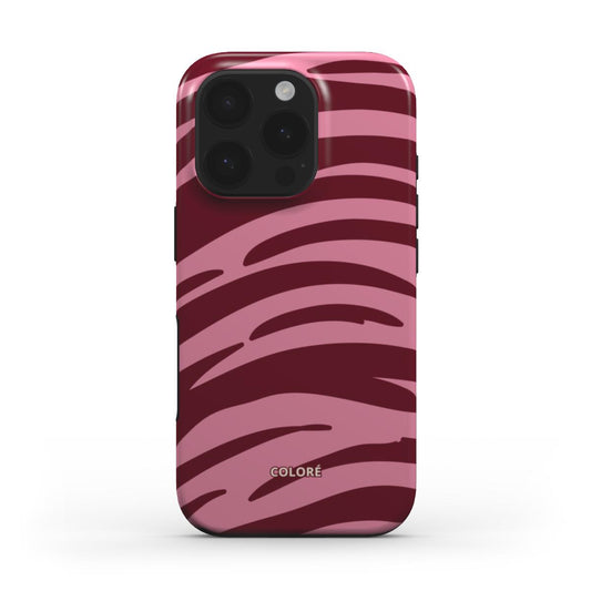 Tiger Tones - Burgundy & Pink - Tough Phone Case Tiger Tones Pink Phone Tough Case