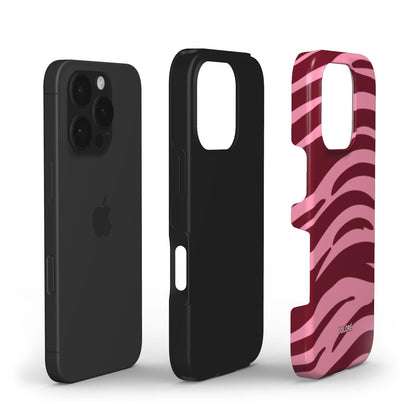 Tiger Tones - Burgundy & Pink - Tough Phone Case