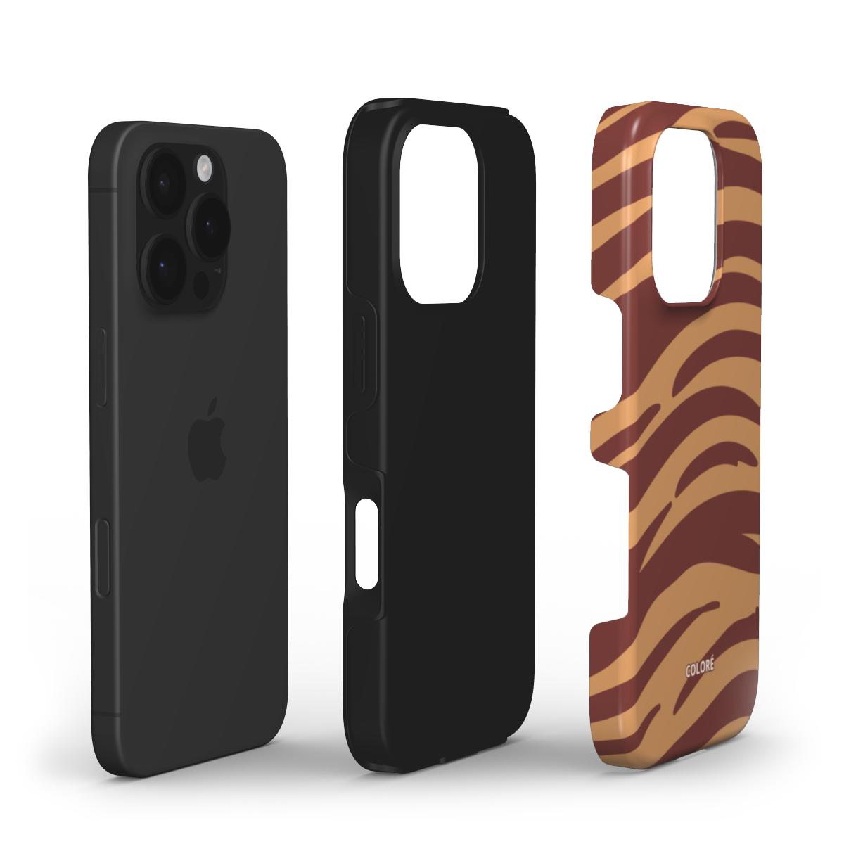 Tiger Tones - Camel & Brown - Tough Phone Case