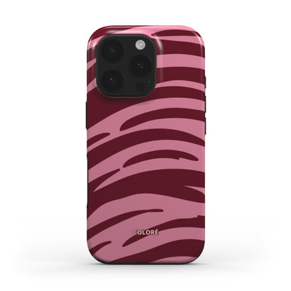 Tiger Tones - Burgundy & Pink - MagSafe Tough Phone Case Tiger Tones Pink Phone MagSafe Tough Case