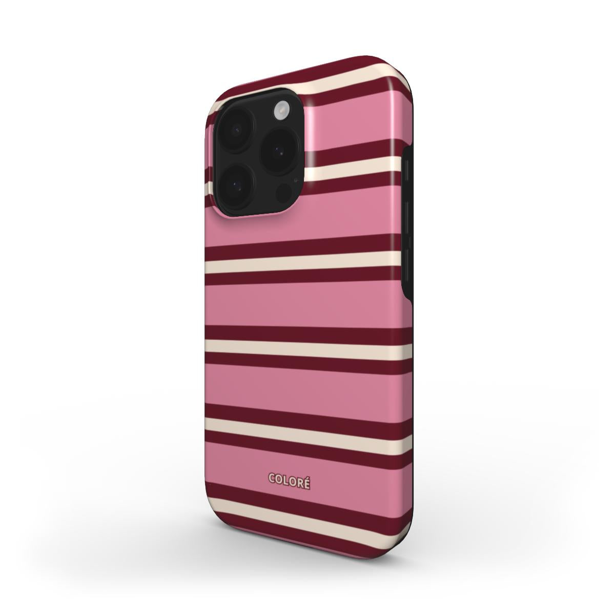 Nordic Layer - Burgundy & Pink - Tough Phone Case